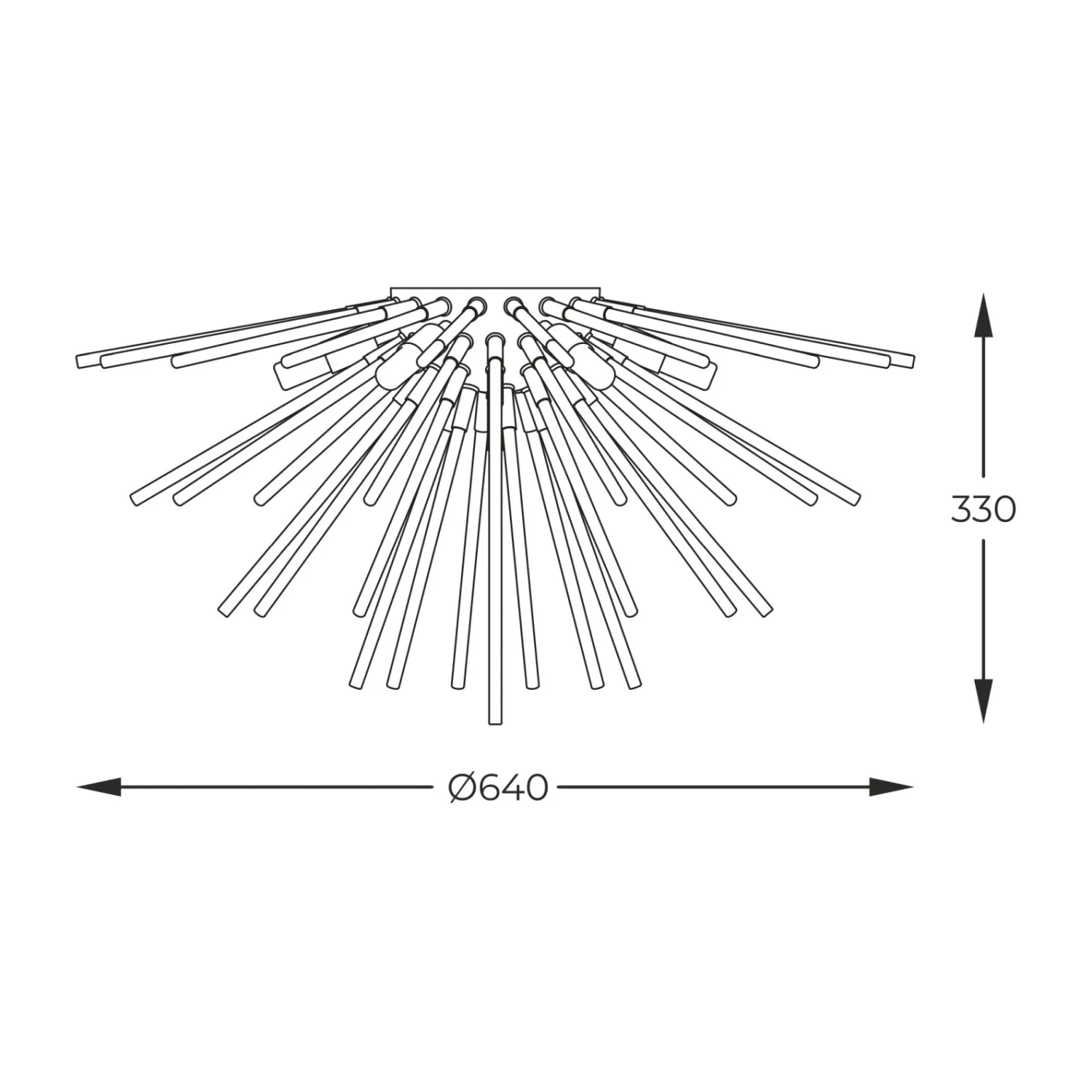 Sklep Kaja Czarno-złota, designerska lampa sufitowa C0491-06B-F7BC URCHIN | Kaja