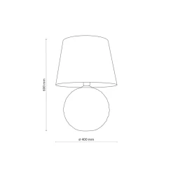 Sklep Kaja Czarno-złota, elegancka lampka nocna z abażurem TK 5590 SANTANA