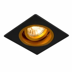 Sklep Kaja Czarno-złota, kwadratowa oprawa podtynkowa 92706-N z serii CHUCK