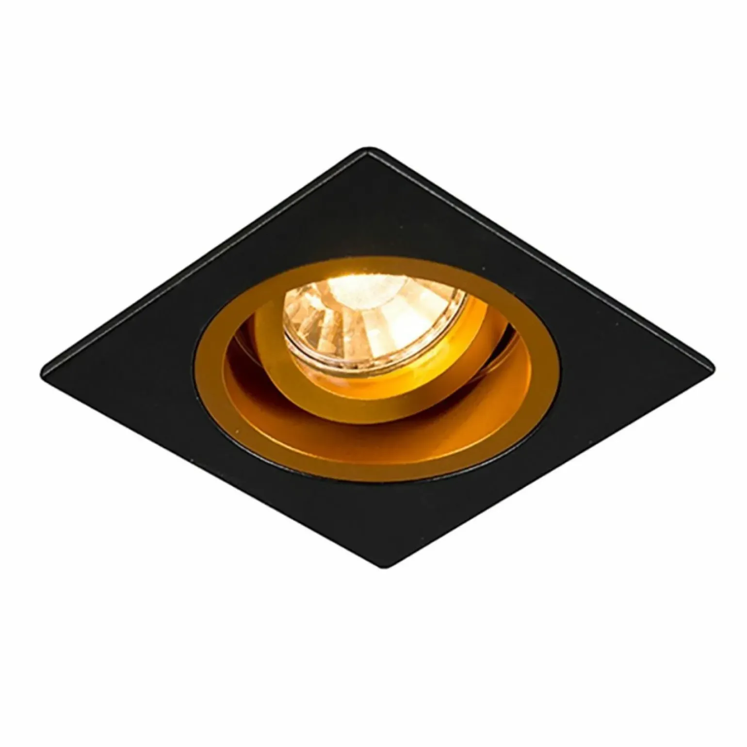 Sklep Kaja Czarno-złota, kwadratowa oprawa podtynkowa 92706-N z serii CHUCK