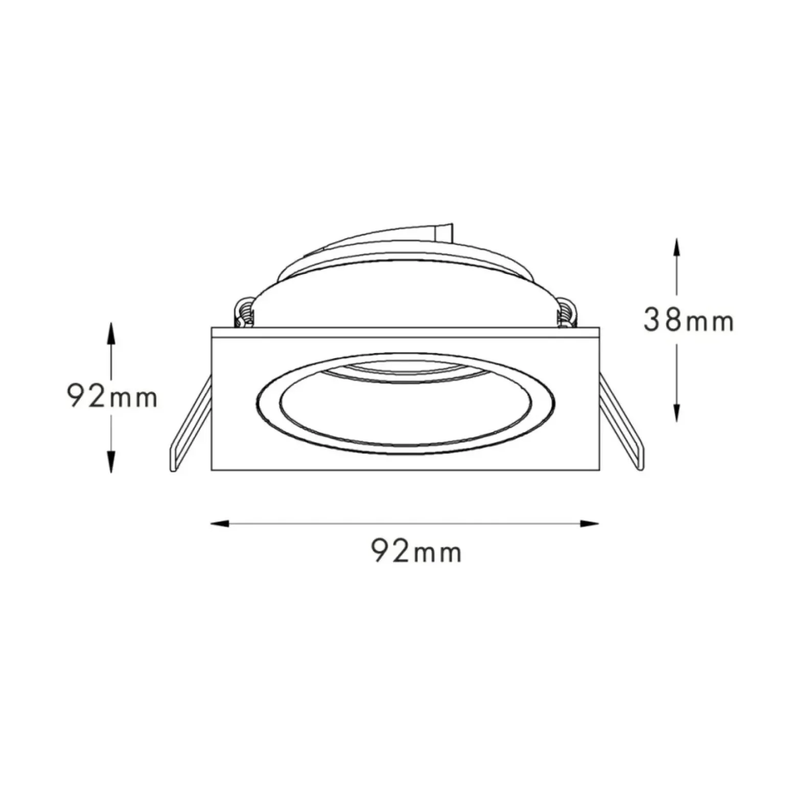 Sklep Kaja Czarno-złota, kwadratowa oprawa podtynkowa 92706-N z serii CHUCK