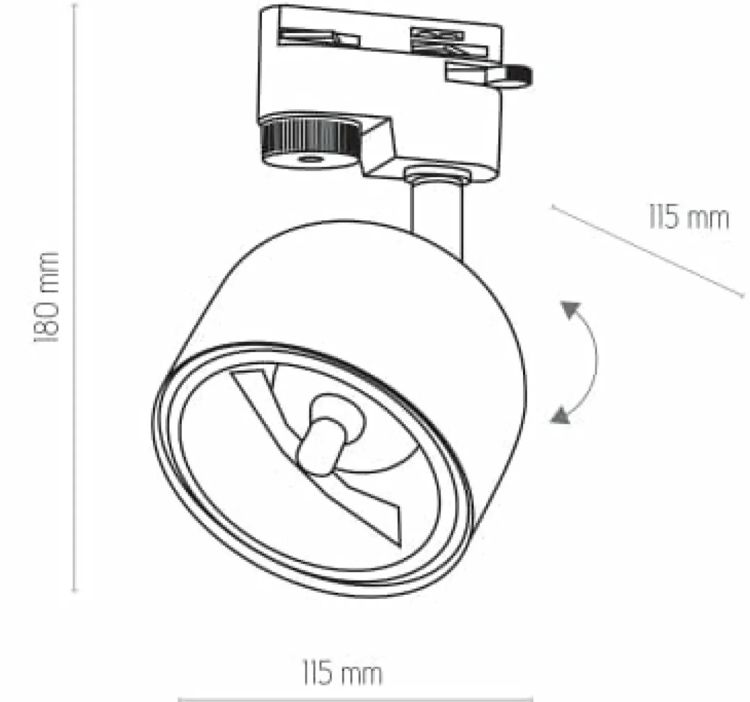 Sklep Kaja Czarno-złota lampa do szynoprzewodu 1-fazowego TK 4493 TRACER | Kaja