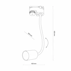 Sklep Kaja Czarno-złota lampa do szyny jednofazowej TK 6612 TRACER | Kaja