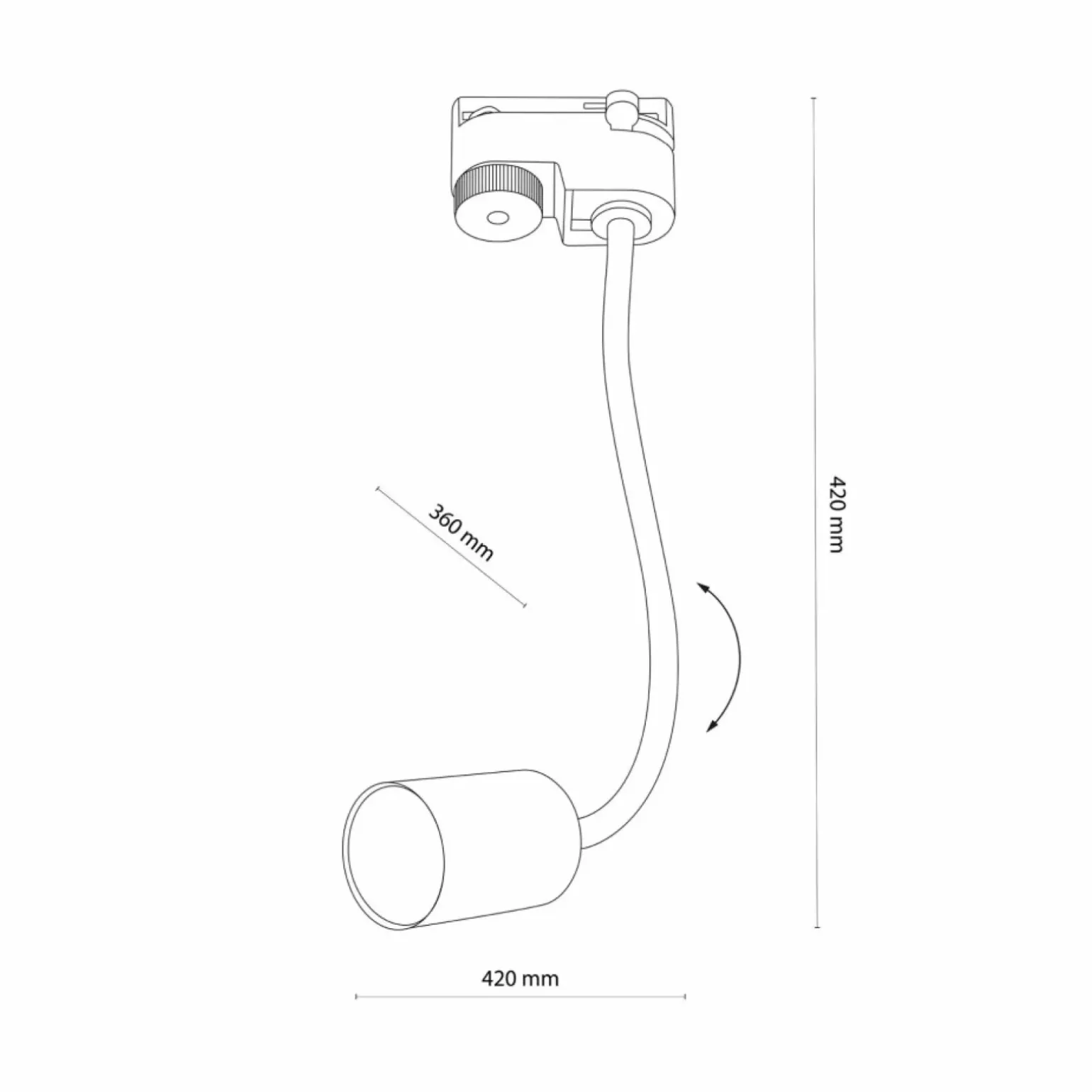 Sklep Kaja Czarno-złota lampa do szyny jednofazowej TK 6612 TRACER | Kaja