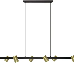 Clearance Czarno-złota lampa nad wyspę kuchenną LP-731/6L GD SNOW | Kaja Żyrandole Nowoczesne