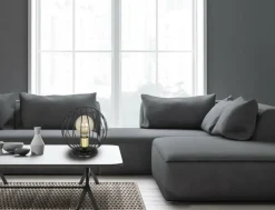 Sklep Kaja Czarno-złota lampa stołowa druciany klosz 144/LN1 | Kaja Oświetlenie