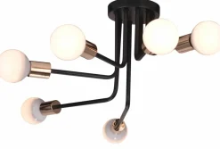 Best Czarno-złota lampa sufitowa do salonu 36-56542 z serii SPILL | Kaja Żyrandole Nowoczesne