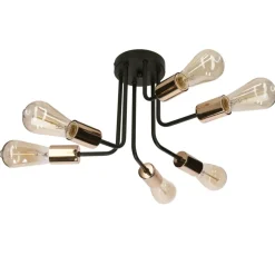 Best Czarno-złota lampa sufitowa do salonu 36-56542 z serii SPILL | Kaja Żyrandole Nowoczesne