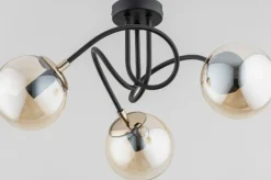 Store Czarno-złota lampa sufitowa na 3 żarówki AL 63021 | Kaja Żyrandole Nowoczesne