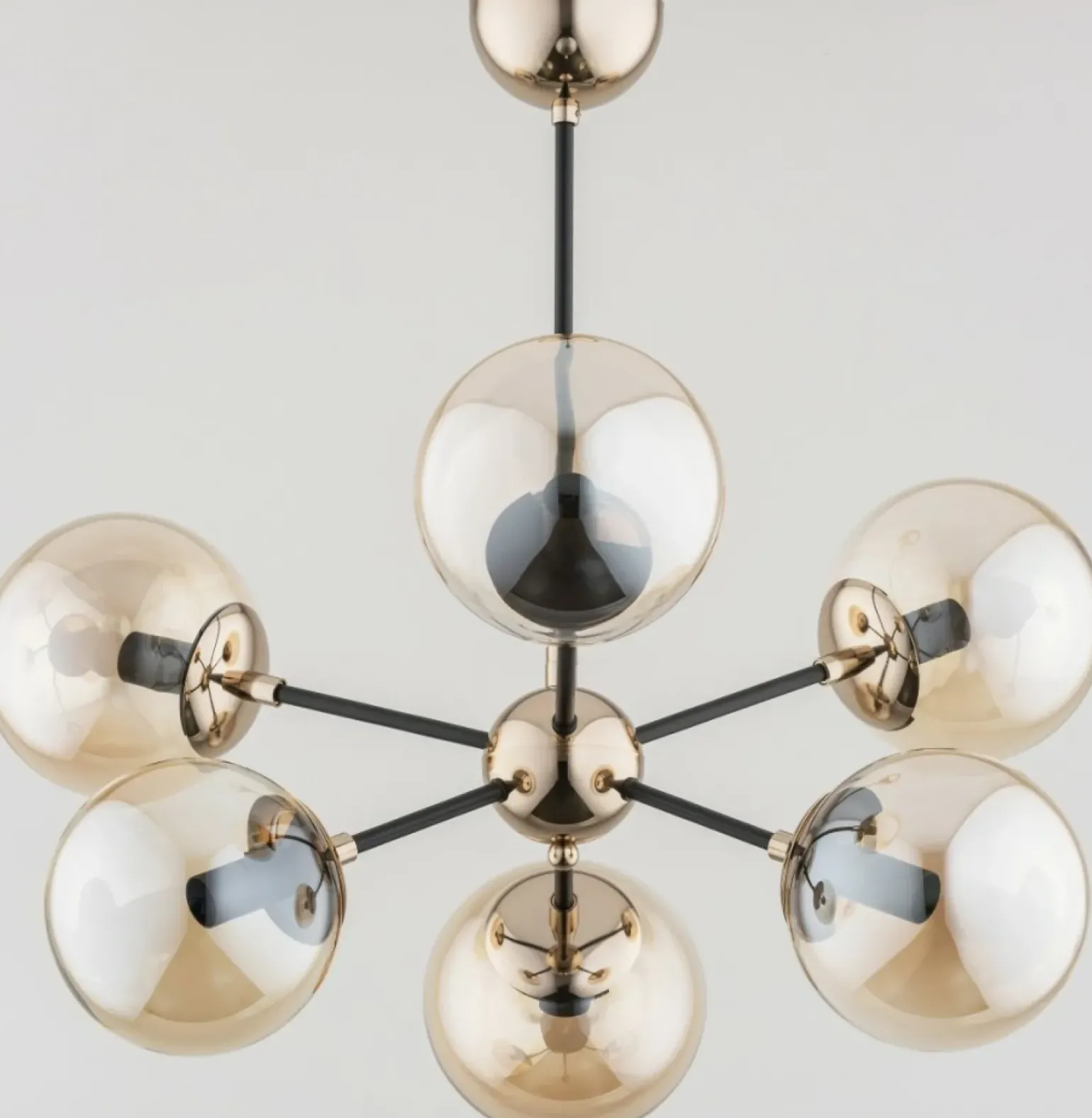 Clearance Czarno-złota lampa sufitowa do salonu AL 63075 | Kaja Żyrandole Nowoczesne