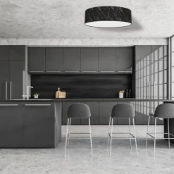 Sklep Kaja Czarno-złota lampa sufitowa, ozdobny plafon MLP7297 z serii SENSO | Kaja Oświetl