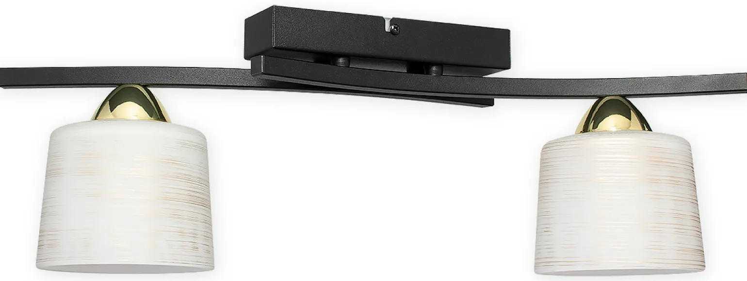 Sklep Kaja Czarno-złota lampa sufitowa, do salonu O3262 P2 CZA + ZL z serii TALAR