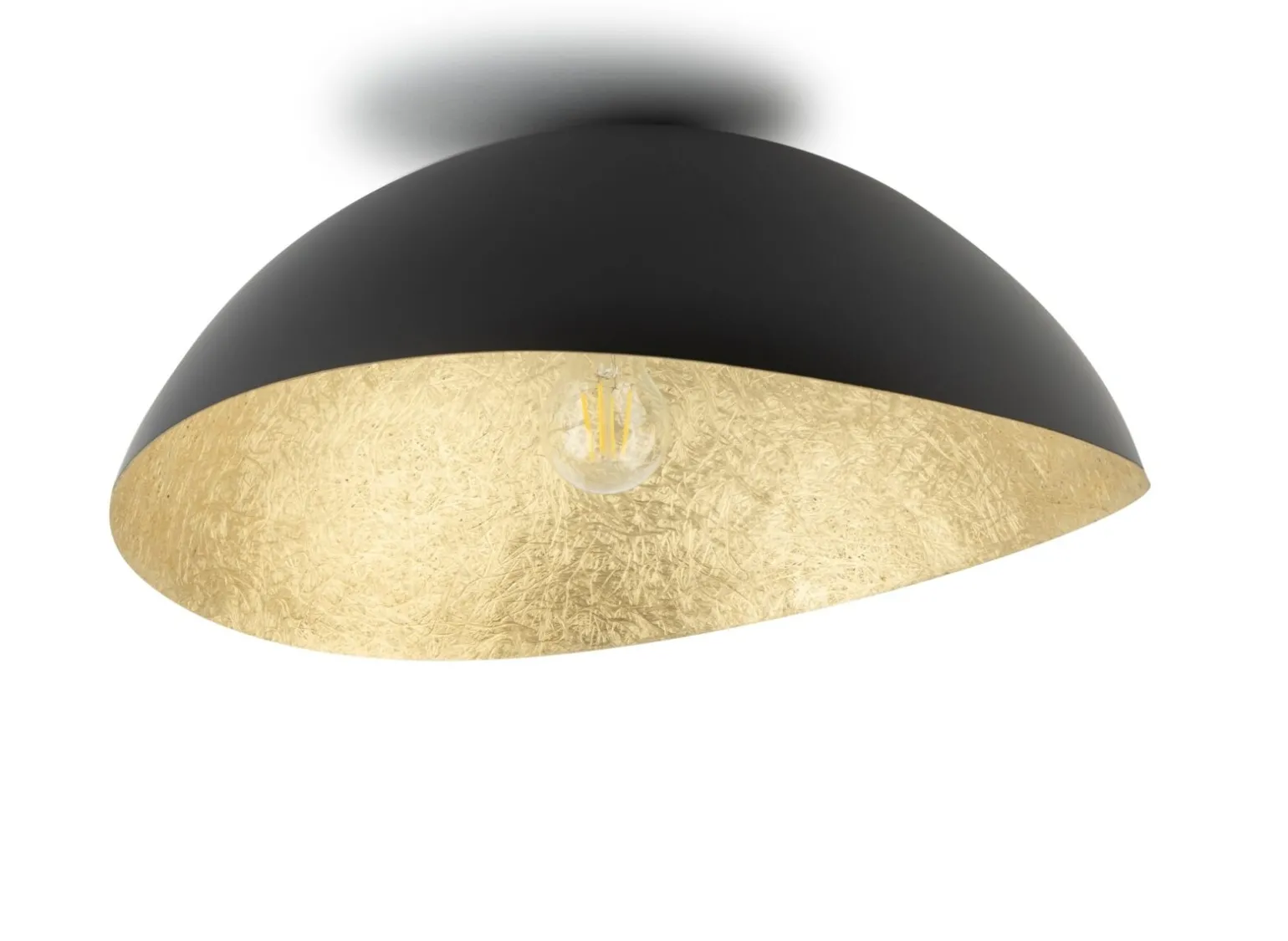 Sklep Kaja Czarno-złota lampa sufitowa, duży gwint SIG 40597 z serii SOLARIS