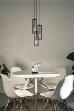 Best Czarno-złota lampa wisząca - okrągła podsufitka K-4937 | Kaja Żyrandole Nowoczesne