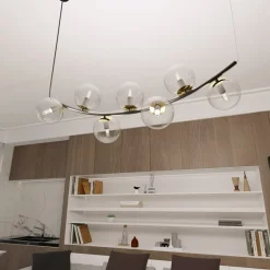 Store Czarno-złota lampa wisząca, nad stół do jadalni 1296/7 z serii RITZ Żyrandole Nowoczesne