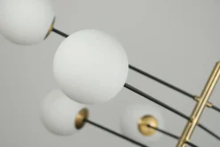 Store Czarno-złota lampa wisząca nad stół AZ4423 OVIEDO | Kaja Oświetlenie Żyrandole Nowoczesne