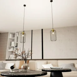 Best Sale Czarno-złota lampa wisząca, pojedyncza 1364/1 z serii VANDER Żyrandole Nowoczesne