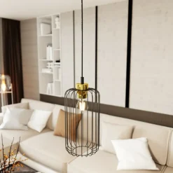 Best Sale Czarno-złota lampa wisząca, pojedyncza 1364/1 z serii VANDER Żyrandole Nowoczesne