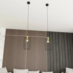 Best Sale Czarno-złota lampa wisząca, pojedyncza 1364/1 z serii VANDER Żyrandole Nowoczesne