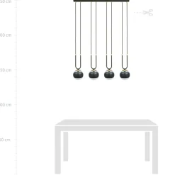 Shop Czarno-złota lampa wisząca, regulowane zwisy 1113/4 GLAM | Kaja Żyrandole Nowoczesne