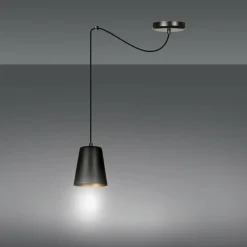 Best Sale Czarno-złota lampa wisząca z dużym gwintem 455/1 | Kaja Oświetlenie Żyrandole Nowoczesne