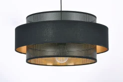 Sklep Kaja Czarno-złota lampa wisząca z gustownym abażurem K-5281 z serii AMOS