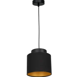Sklep Kaja Czarno-złota lampa wisząca z abażurem LX 3181 z serii FRODI | Kaja