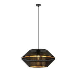 Sklep Kaja Czarno-złota lampa z perforowanym abażurem 1185/1 z serii MALIA | Kaja