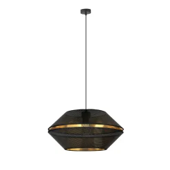 Sklep Kaja Czarno-złota lampa z perforowanym abażurem 1185/1 z serii MALIA | Kaja