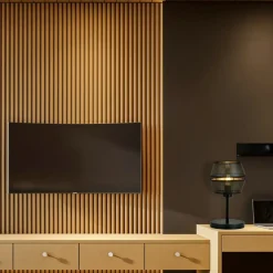 Sklep Kaja Czarno-złota lampka na stolik nocny przy łóżku 1185/LN z serii MALIA