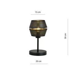 Sklep Kaja Czarno-złota lampka na stolik nocny przy łóżku 1185/LN z serii MALIA