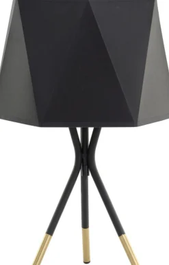 Sklep Kaja Czarno-złota lampka na szafkę nocną TK 5157 IVO | Kaja Oświetlenie