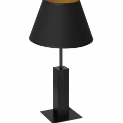 Sklep Kaja Czarno-złota lampka nocna, do gabinetu LX 3643 z serii TABLE LAMPS