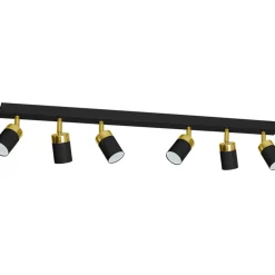 Cheap Czarno-złota listwa ze spotami, do salonu MLP6126 JOKER | Kaja Żyrandole Nowoczesne