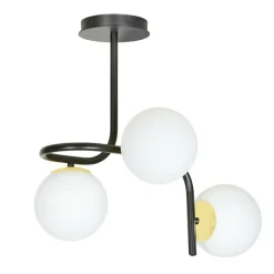 Best Sale Czarno-złota, metalowa lampa sufitowa 1032/3 RAGNAR | Kaja Oświetlenie Żyrandole Nowoczesne