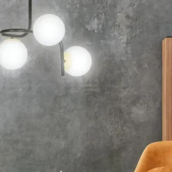 Best Sale Czarno-złota, metalowa lampa sufitowa 1032/3 RAGNAR | Kaja Oświetlenie Żyrandole Nowoczesne