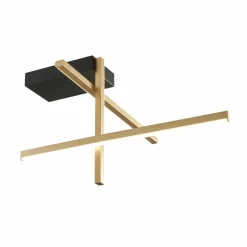 Sklep Kaja Czarno-złota, minimalistyczna lampa sufitowa 22008C3-BK/GD EDGE | Kaja