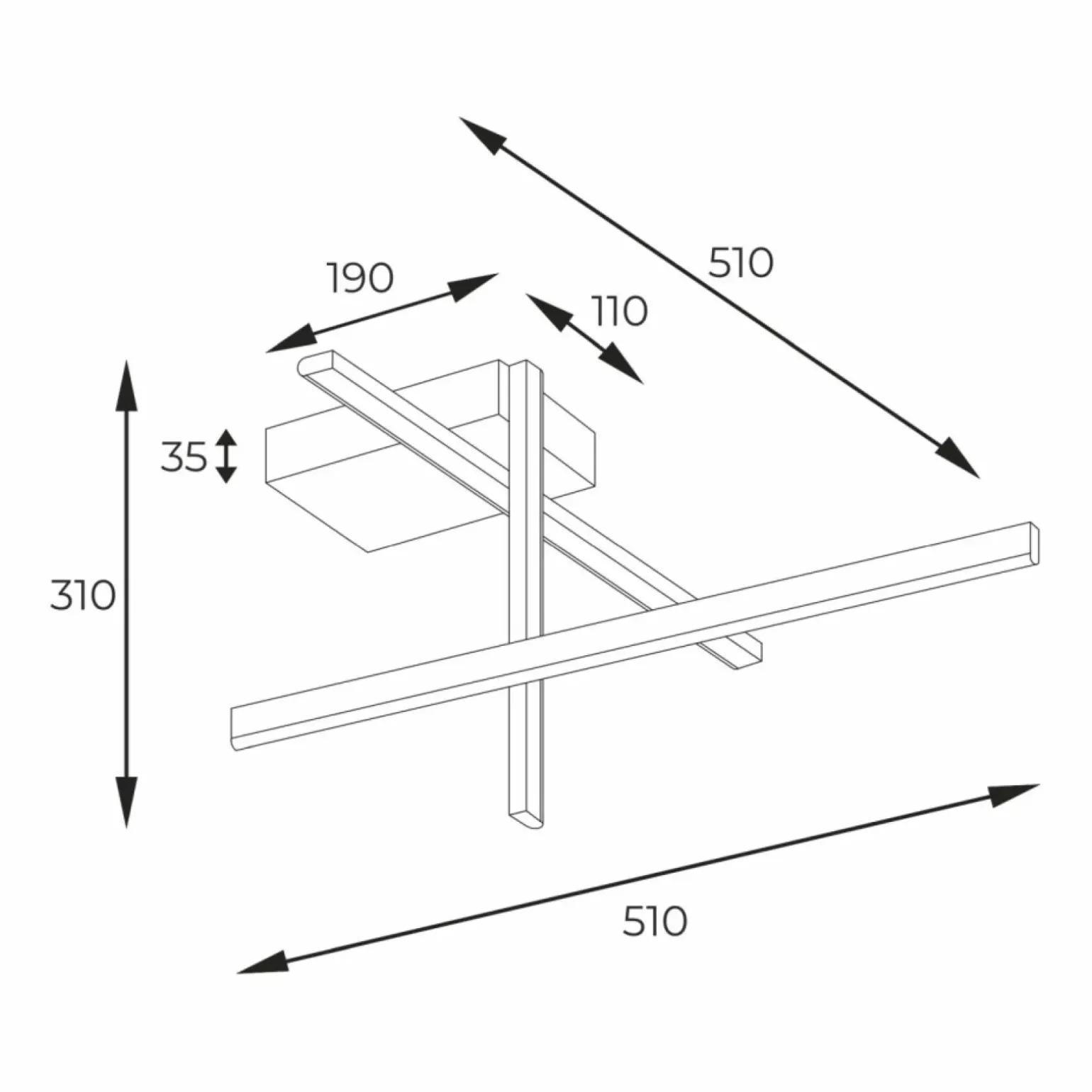Sklep Kaja Czarno-złota, minimalistyczna lampa sufitowa 22008C3-BK/GD EDGE | Kaja