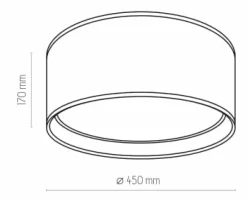 Best Czarno-złota, okrągła lampa sufitowa TK 3376 BILBAO | Kaja Oświetlenie Żyrandole Nowoczesne