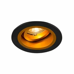 Sklep Kaja Czarno-złota, okrągła oprawa podtynkowa, oczko 92702-N z serii CHUCK