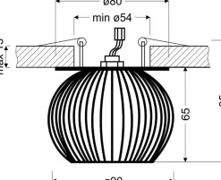 Sklep Kaja Czarno-złota oprawa podtynkowa, trzonek G9 2241104 | Kaja Oświetlenie