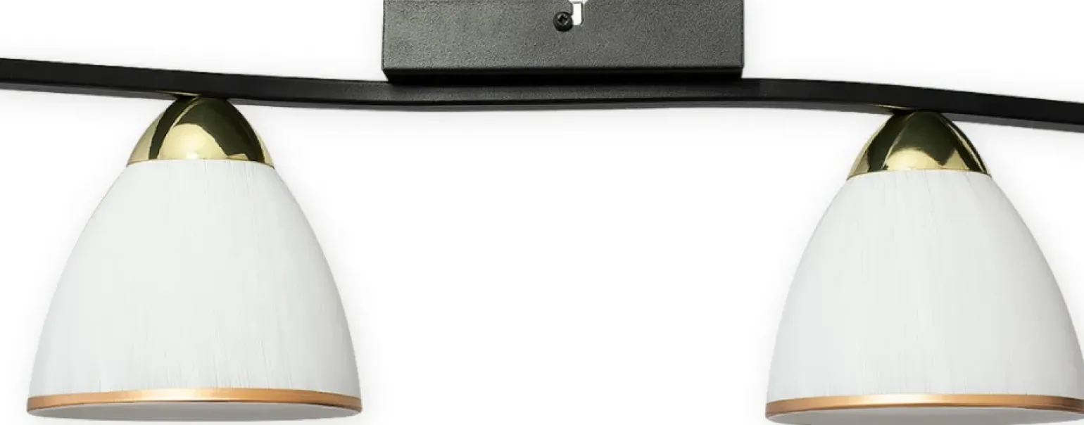 Sklep Kaja Czarno-złota, podwójna lampa sufitowa O3252 P2 CZA + ZL z serii FABER