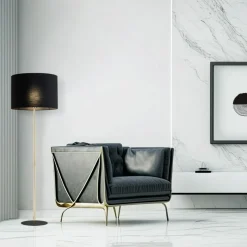 Sklep Kaja Czarno-złota, prosta lampa stojąca TK 16029 UMBERTO BLACK GOLD | Kaja