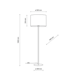 Sklep Kaja Czarno-złota, prosta lampa stojąca TK 16029 UMBERTO BLACK GOLD | Kaja