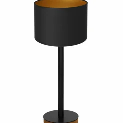 Sklep Kaja Czarno-złota, stylowa lampka nocna LX 3835 z serii TABLE LAMPS | Kaja