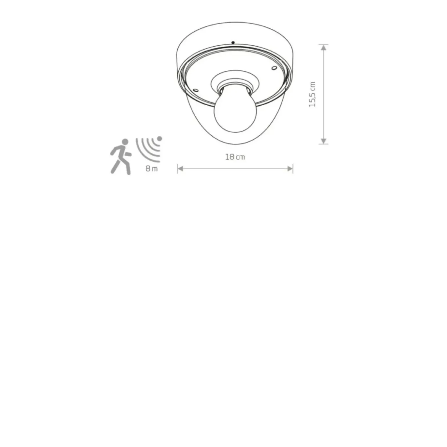 Sklep Kaja Czarno-złota, zewnętrzna lampa, czujnik ruchu 7975 | Kaja Oświetlenie