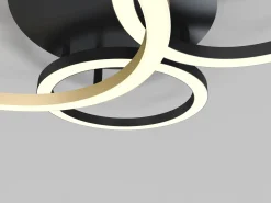 Sklep Kaja Czarno-złote ledowe koła do jadalni WF 9042-304 BAYEUX | Kaja