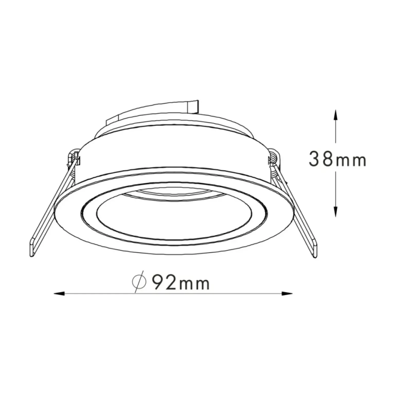 Sklep Kaja Czarno-złote oczko 92702 CHUCK DL ROUND BLACK-GOLD| Kaja Oświetlenie