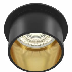 Sklep Kaja Czarno-złoty downlight podtynkowy GU10 DL050-01GB REIF | Kaja
