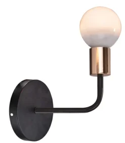 Sklep Kaja Czarno-złoty kinkiet bez klosza 21-56528 SPILL | Kaja Oświetlenie